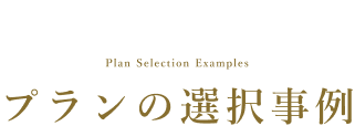 プランの選択事例