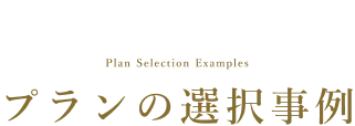 プランの選択事例