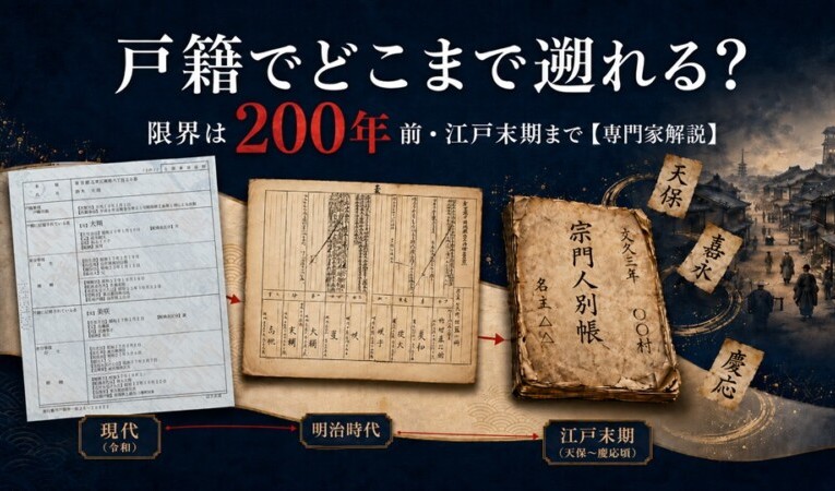 戸籍でどこまで遡れる?限界は200年前・江戸末期まで【専門家解説】