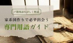 戸籍用語を詳しく解説。家系図作りで必ず出会う専門用語ガイド
