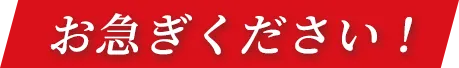 お急ぎください!